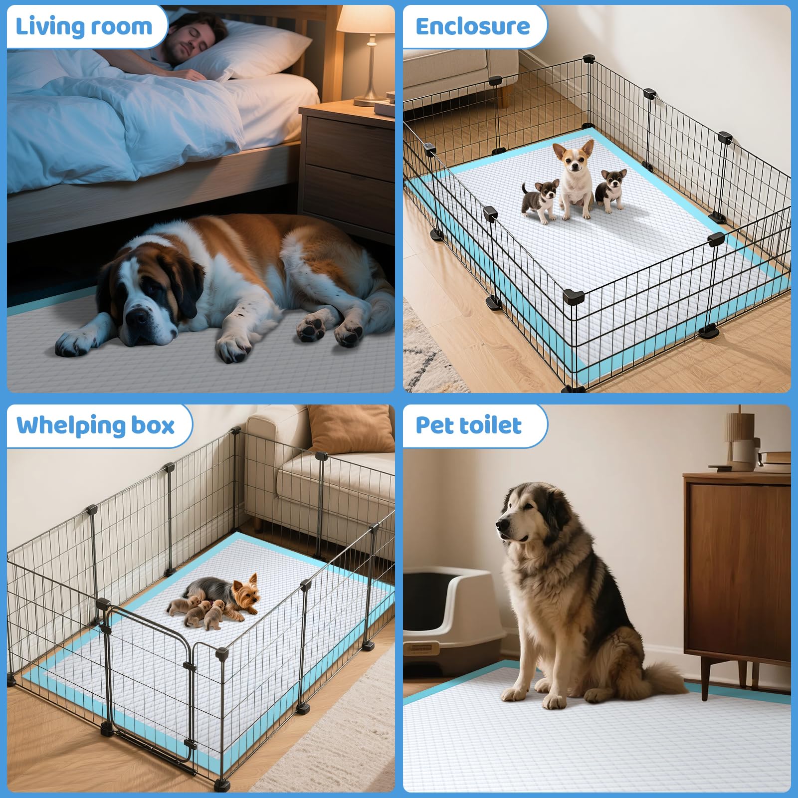 Gimars XXXL pads ideal for seniors and large dogs in multi-pet households.