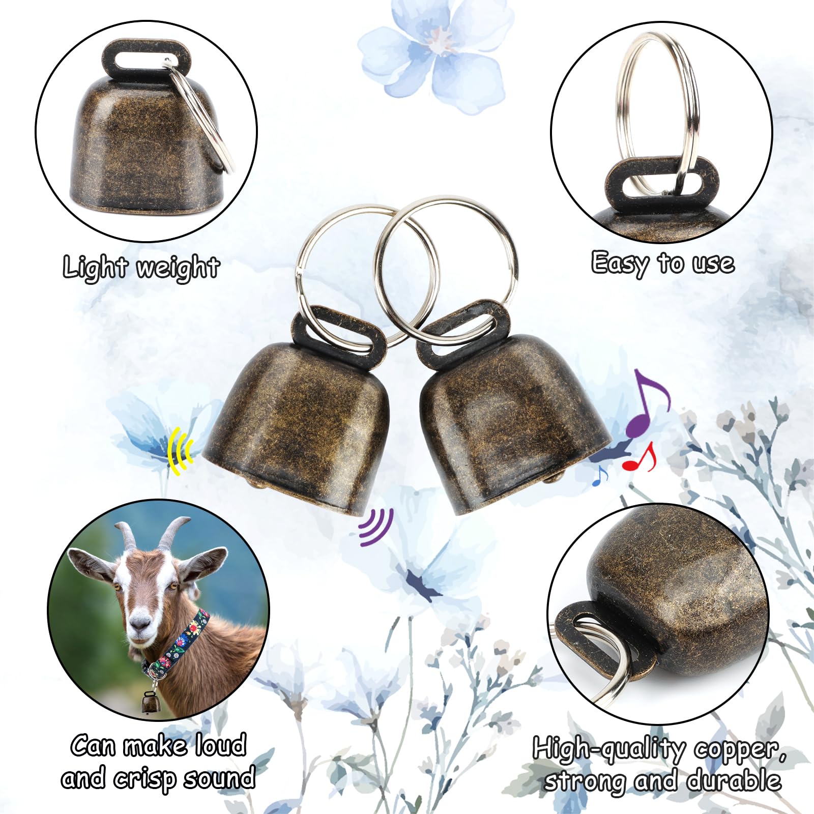 GINDOOR adjustable goat collar fits lambs securely during grazing.