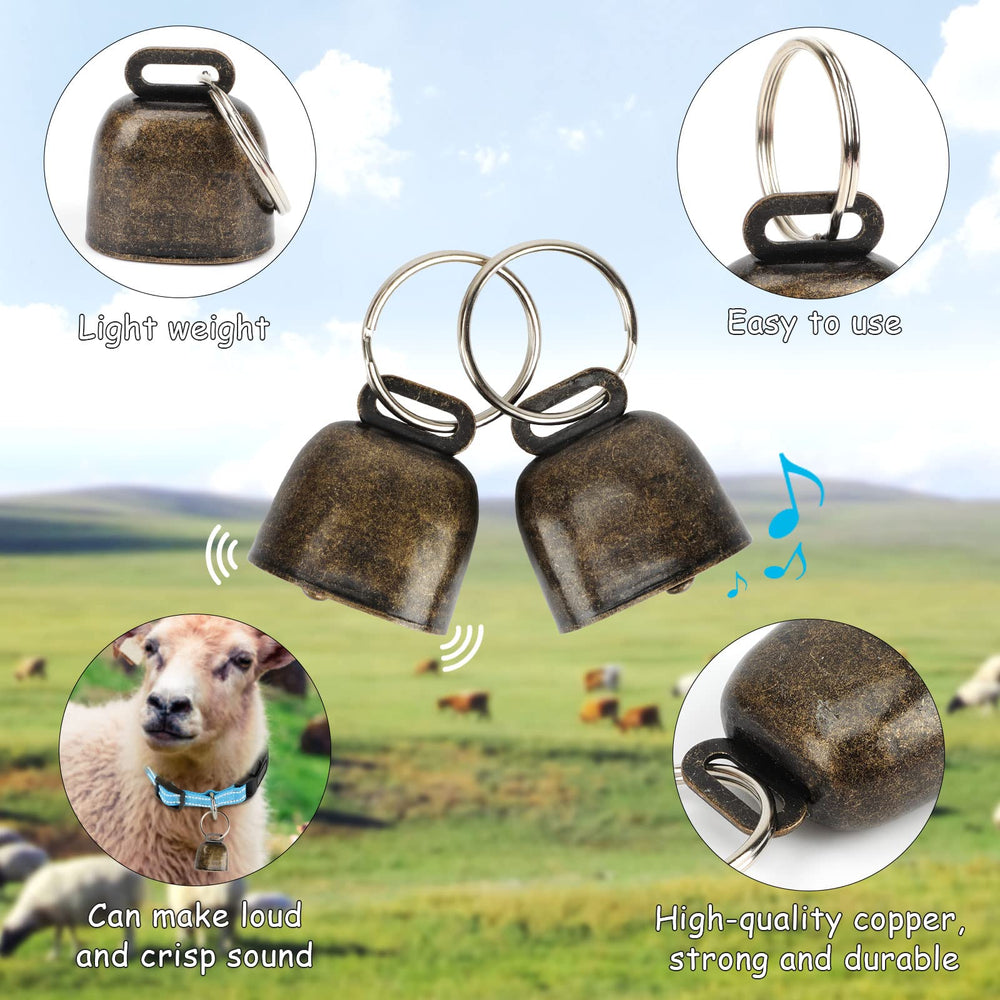Brass sheep bell creates clear, long-lasting sound for easier locating.