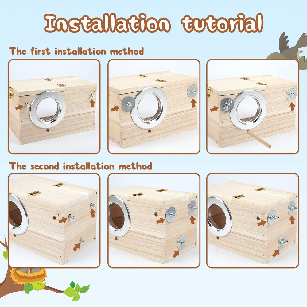GINDOOR breeding box, easy clean top-open, quick maintenance