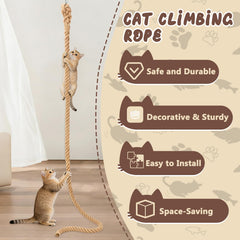 GINDOOR cat scratching rope kit helps protect furniture while entertaining