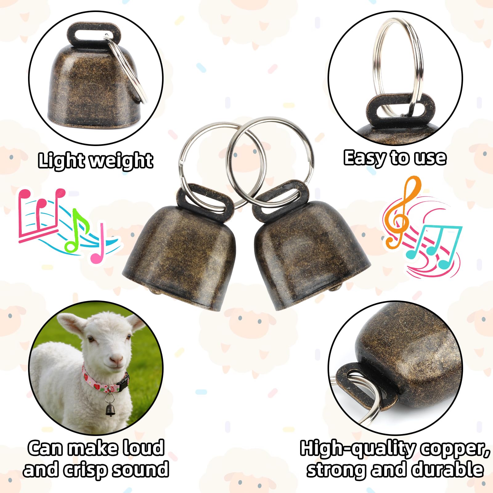 GINDOOR stainless steel D-rings support long-term bell attachments
