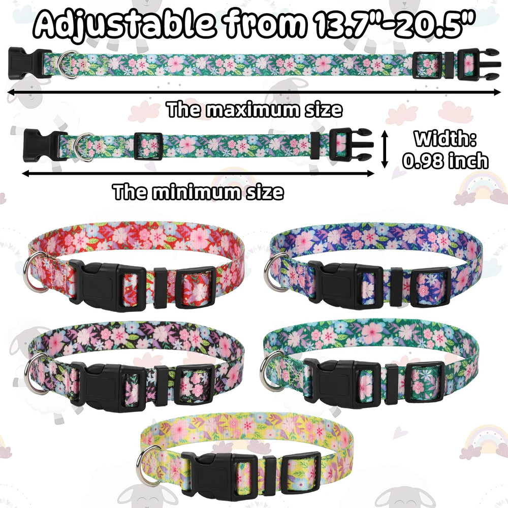 GINDOOR adjustable nylon collar with safety buckle for growing animals