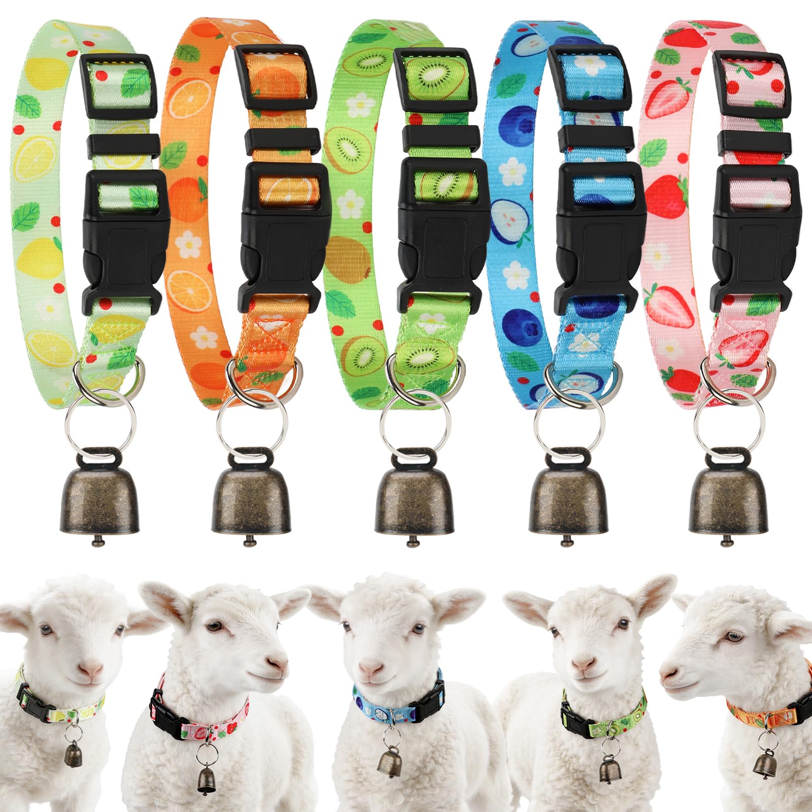 GINDOOR goat collar with adjustable bell set for easy herd location