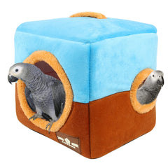 GINDOOR large parrot nest house front view showing cozy warm exterior