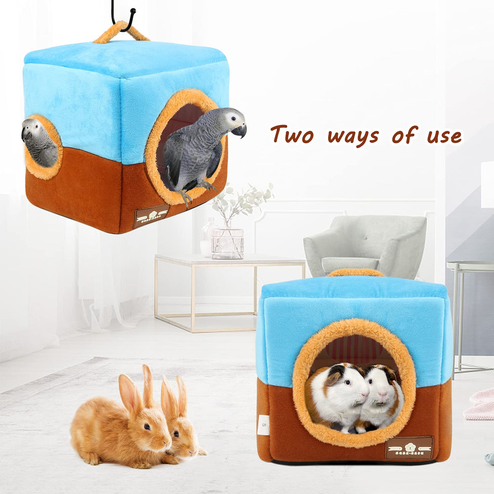 GINDOOR large parrot nest house in cage ready for use