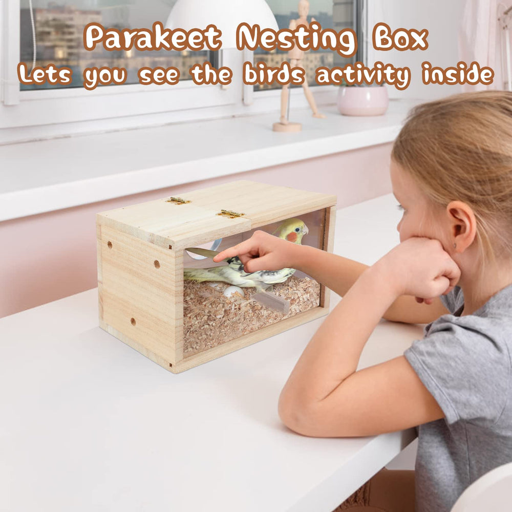 GINDOOR nesting box mounted-on-cage, space-saving installation