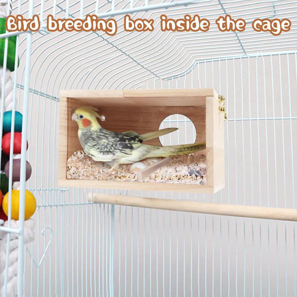 GINDOOR parakeet nesting box size-opening 2.5 inch opening