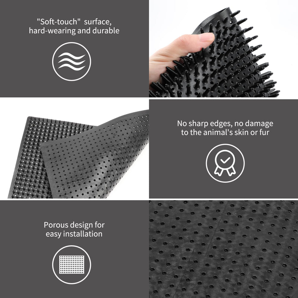 GINDOOR middle livestock scratcher brush dual pad setup for cattle and horses