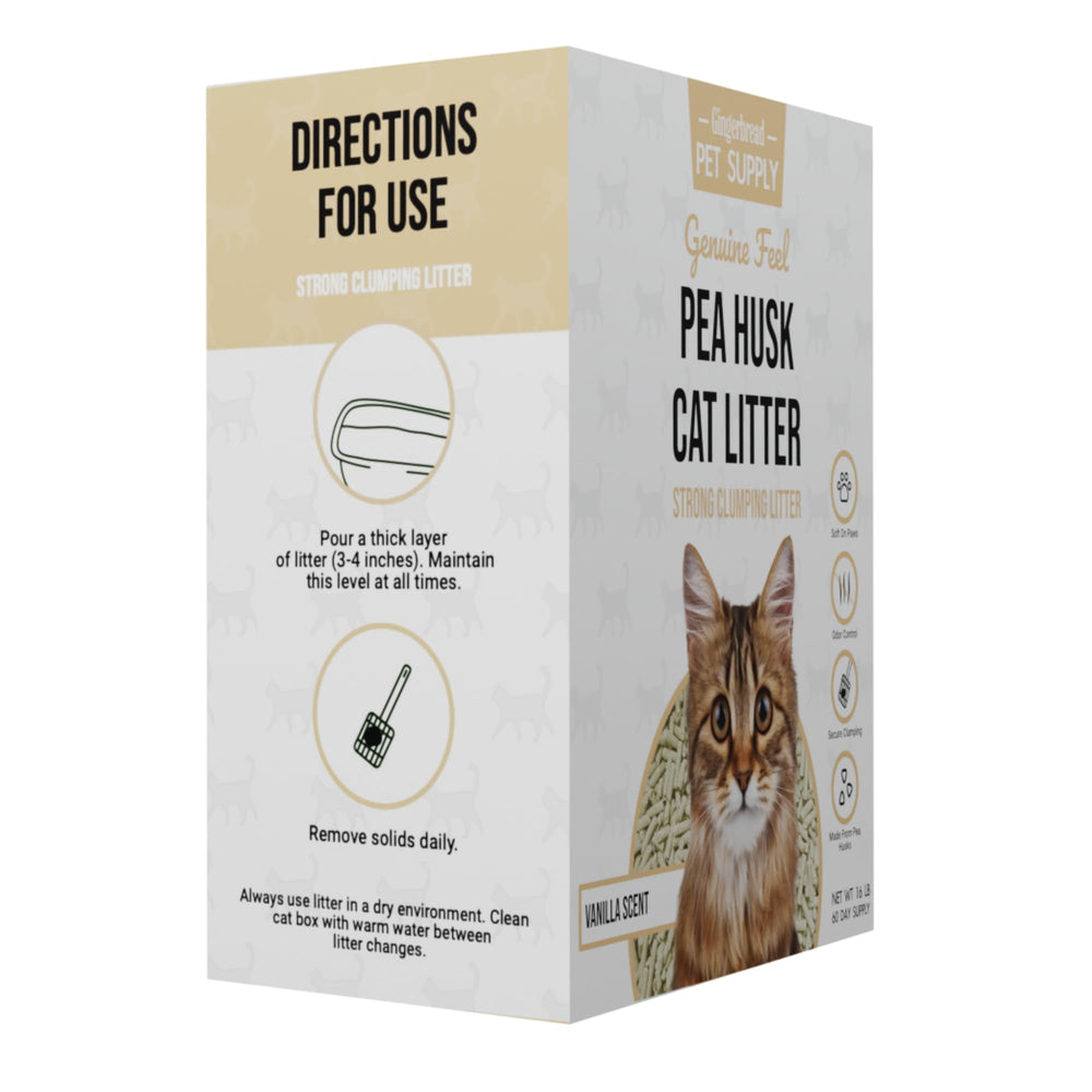 Gingerbread Pet Supply blueberry scent litter pack for fresh odor control.