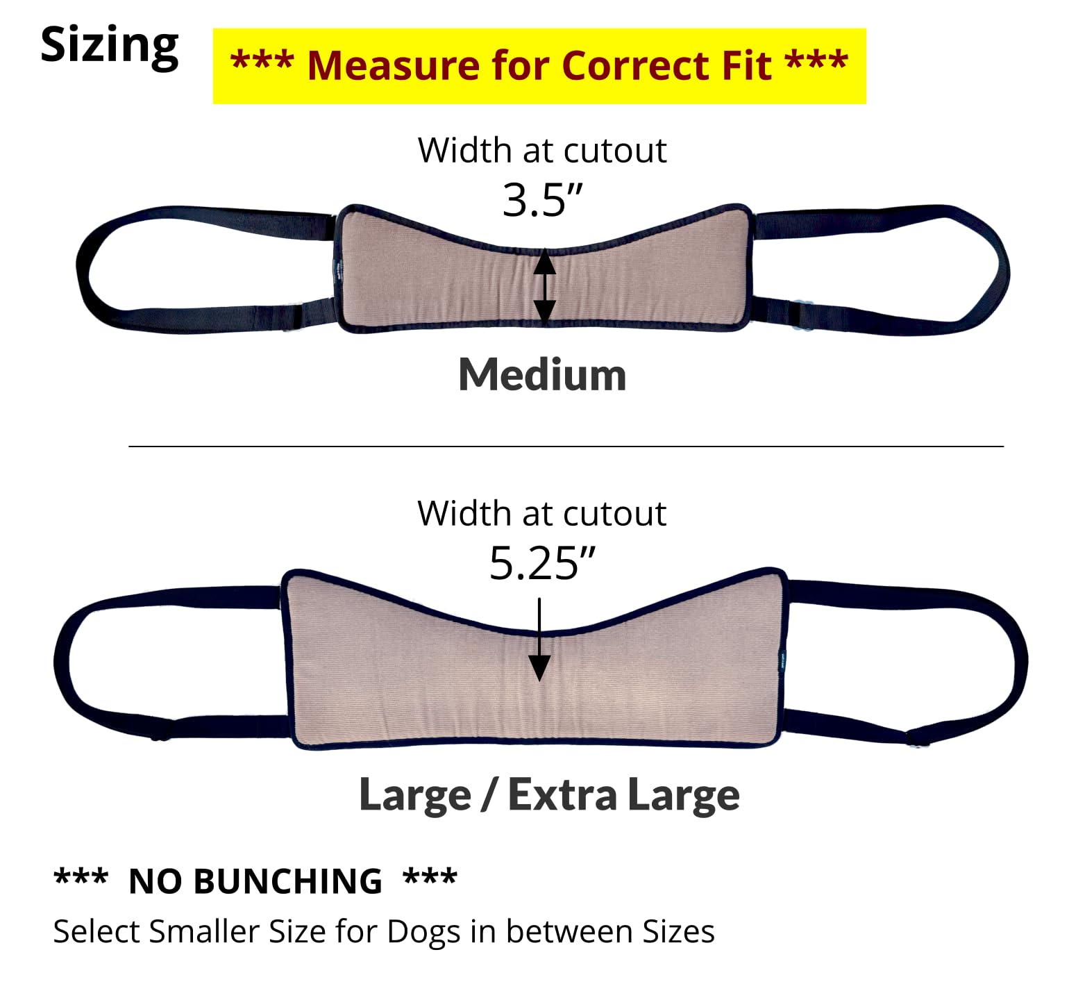 GingerLead Easy Lift sling back view with padded harness for comfort