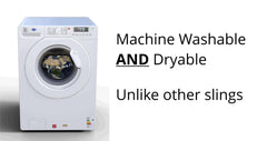 GingerLead Easy Lift sling in washing machine showing easy maintenance
