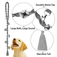 Ginidear dog bells on door hanger shows easy installation