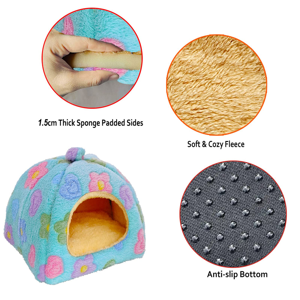Ginidear Guinea Pig Bed cute bowtie design adds charming habitat accent.