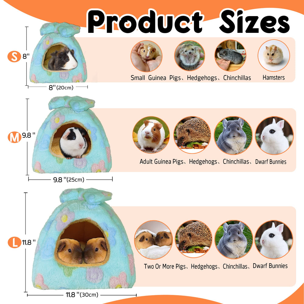 Ginidear Guinea Pig Bed dimensions illustrate roomy space for small pets.