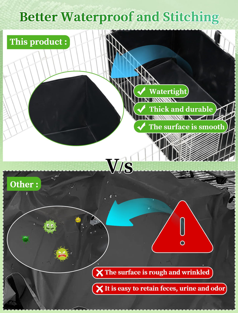 GINIDEAR Velcro install liner for quick setup and removal