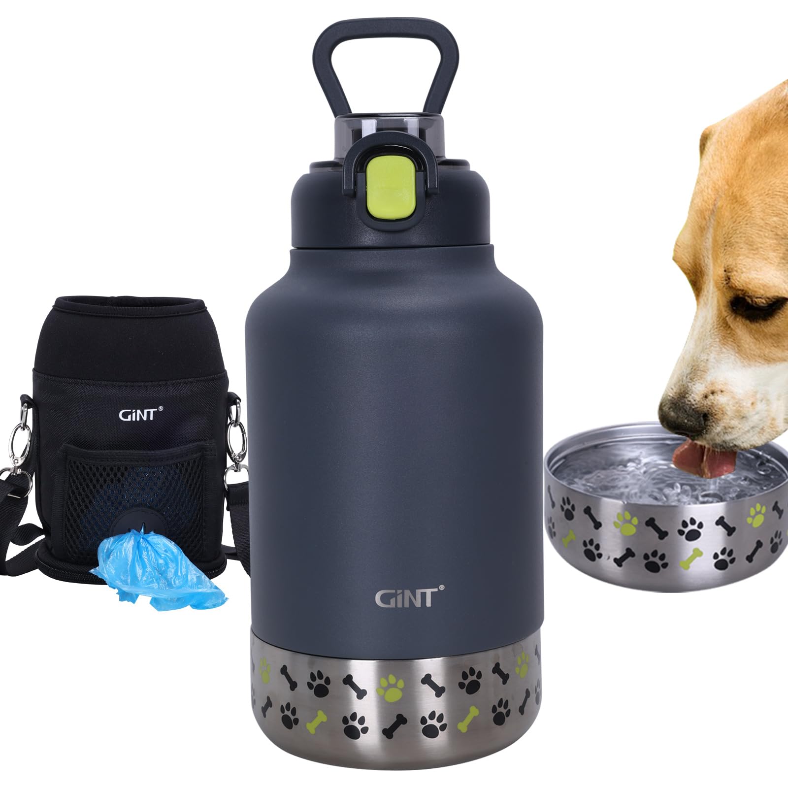 GiNT 37oz insulated bottle ready for outdoor use keeps drinks cold