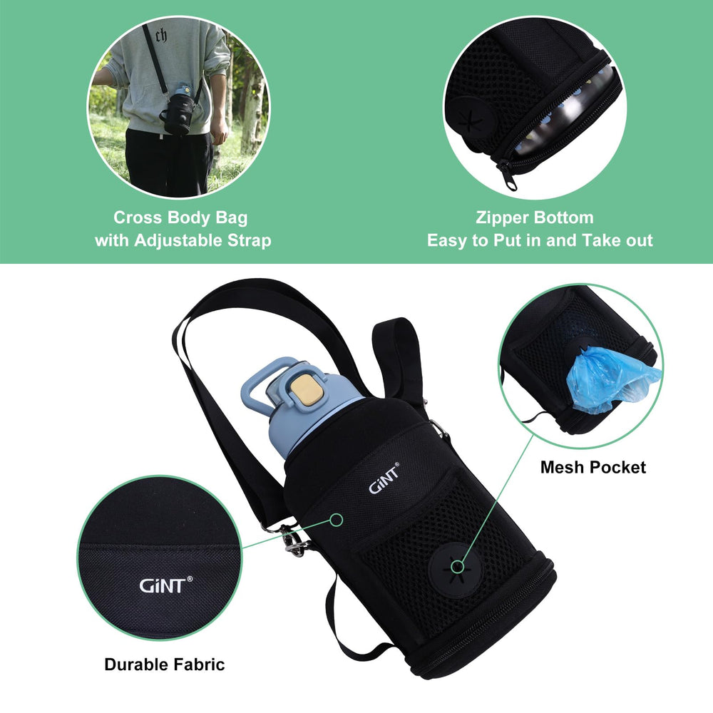 GiNT durable carrier with adjustable strap and outside pocket.