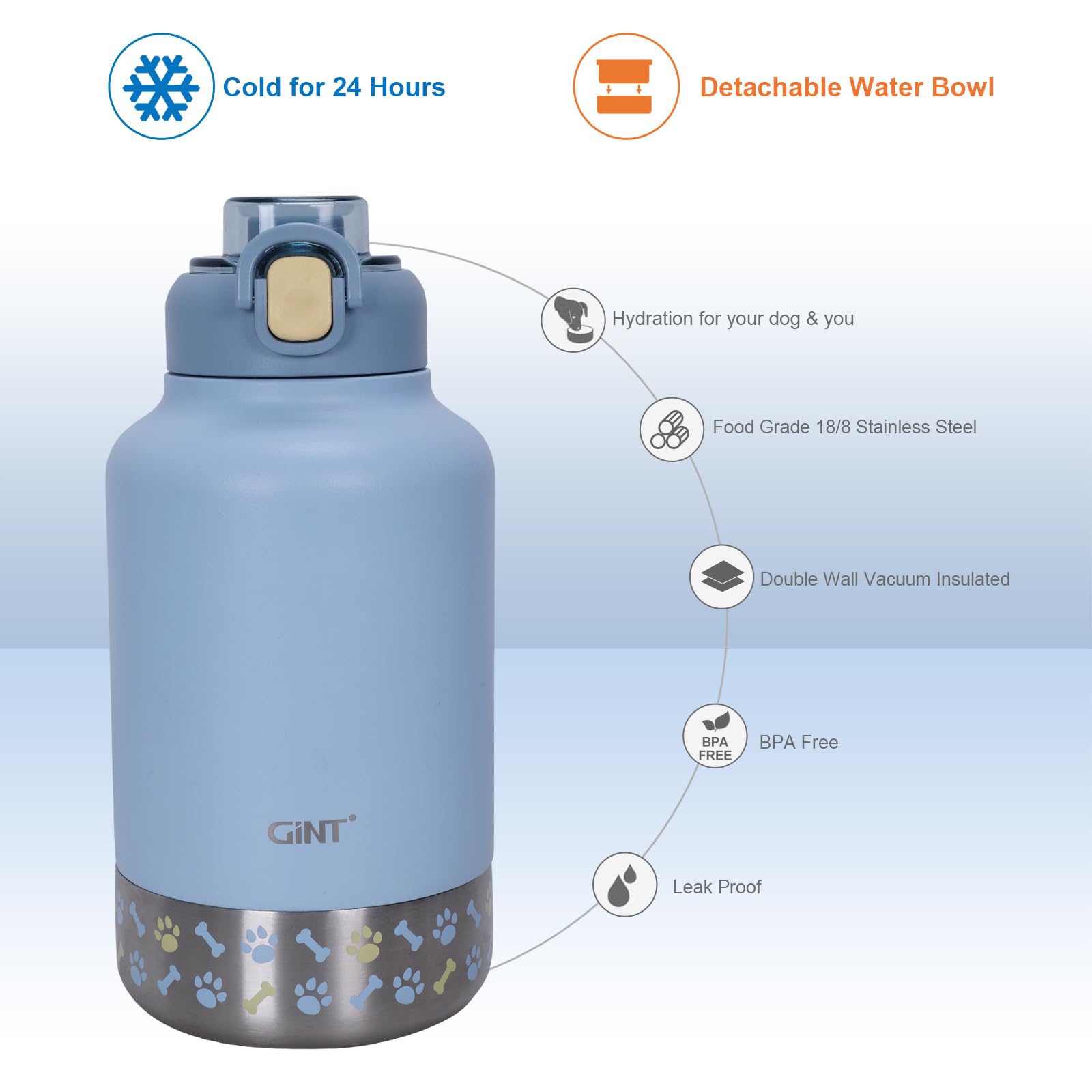 GiNT easy-grip handle for comfortable carrying on hikes.