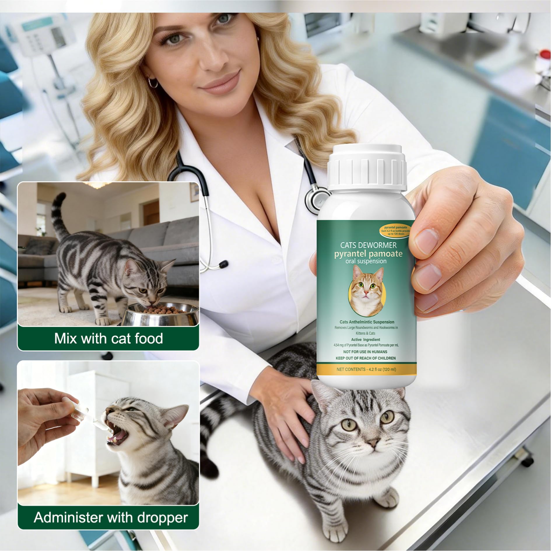 Ginzeca Cat Dewormer Liquid care routine for home health.