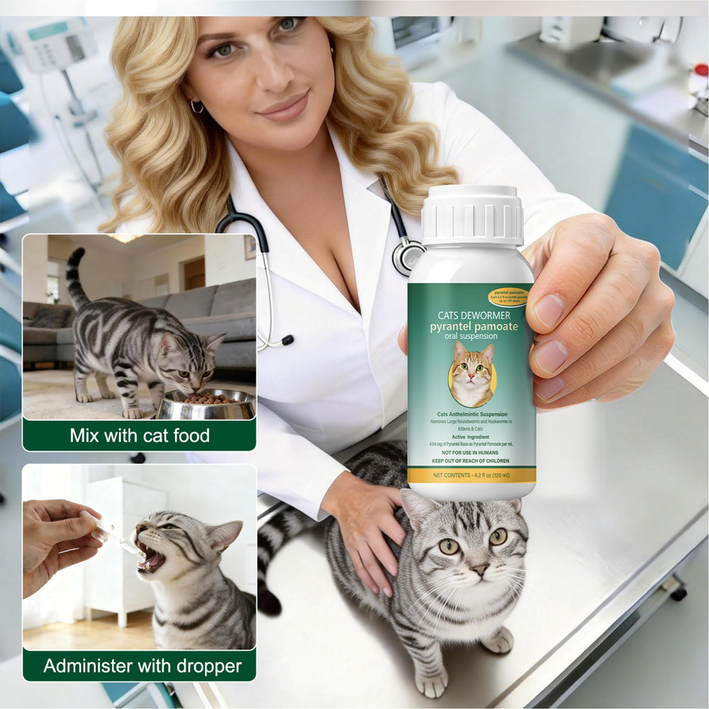 Ginzeca Cat Dewormer Liquid care routine for home health.