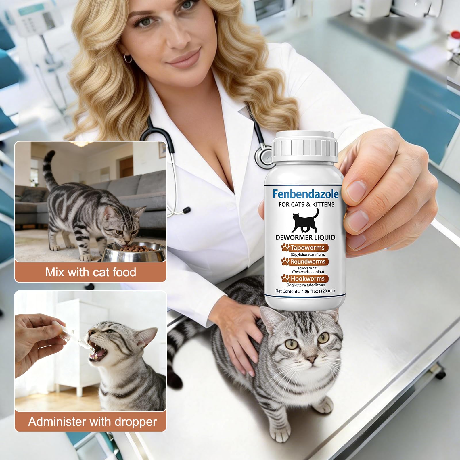 Ginzeca kitten dosing schedule concept supports regular deworming.