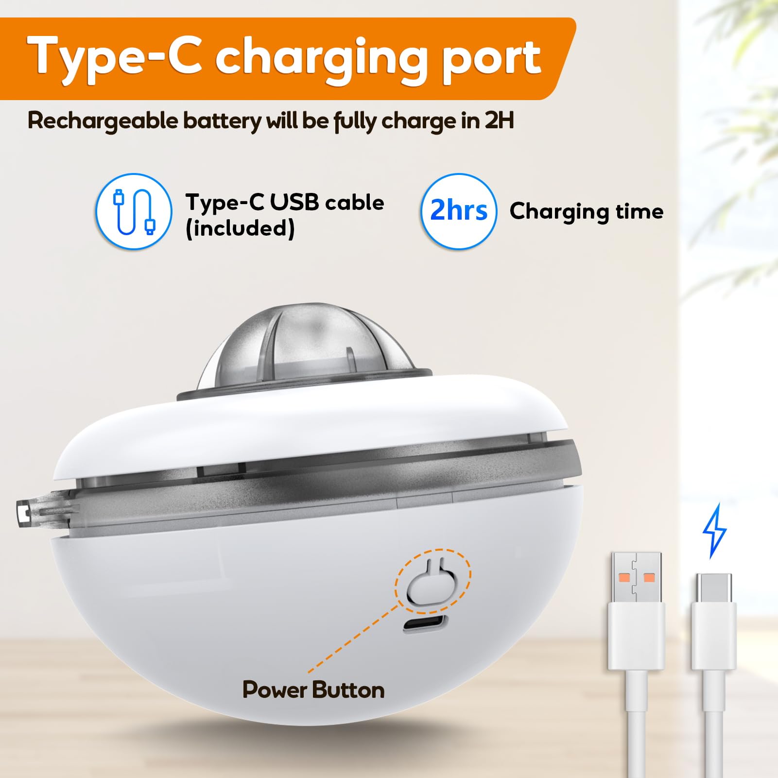 Giociv USB-C charging powers long, ready-to-play sessions.