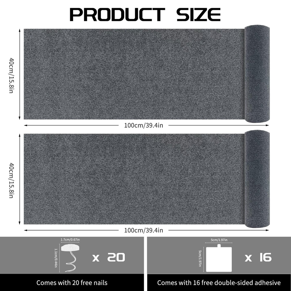 Giomre cat scratch mat shows easy trim for custom configurations.