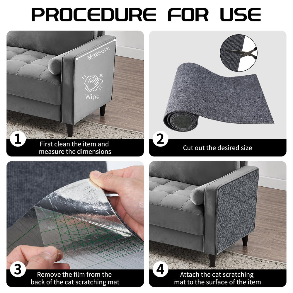Giomre mat with self-adhesive back secured on a surface.