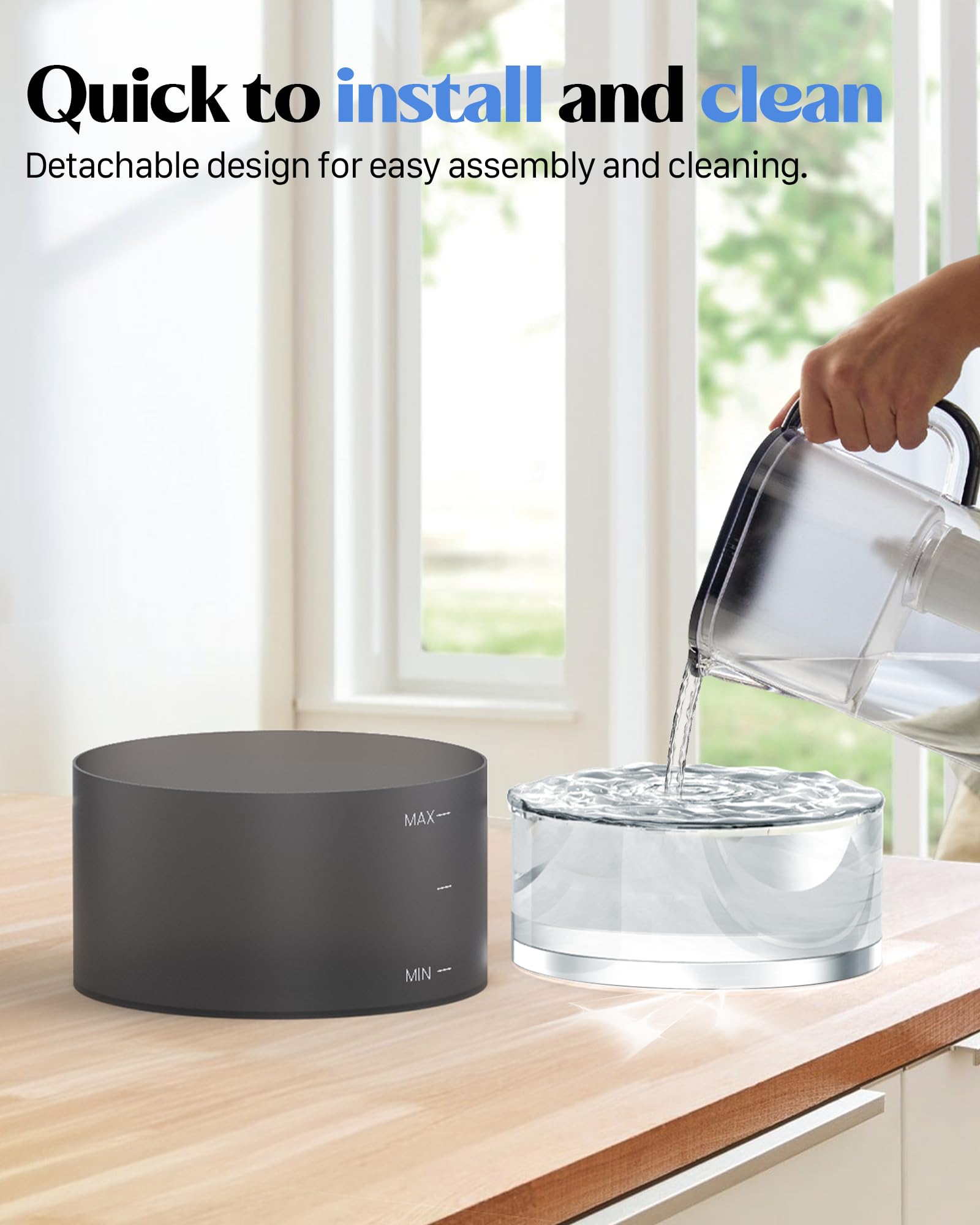 GIOTOHUN 3.2L capacity supports multi-day hydration with easy maintenance.