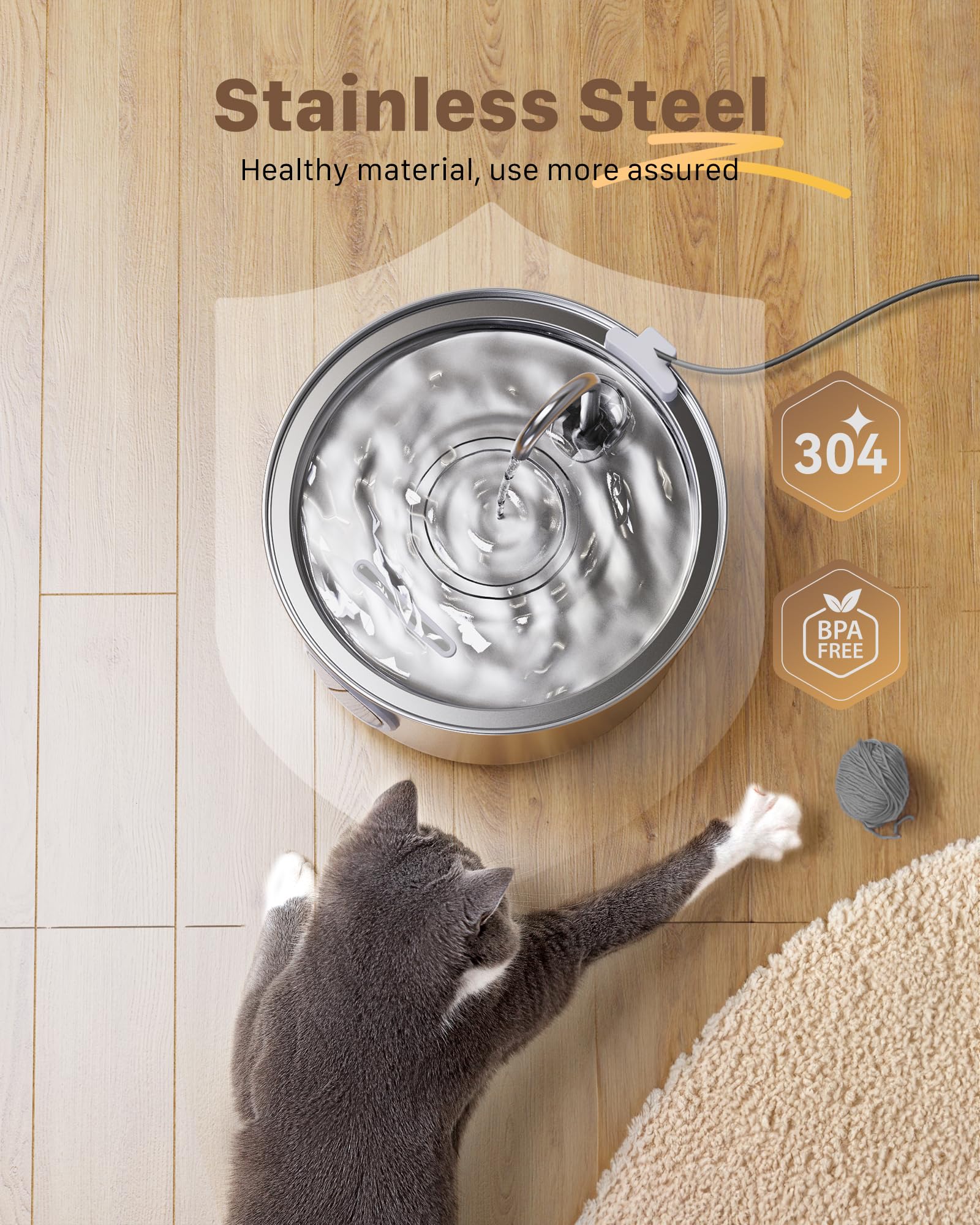 GIOTOHUN four-stage filtration maintains fresh-tasting water.
