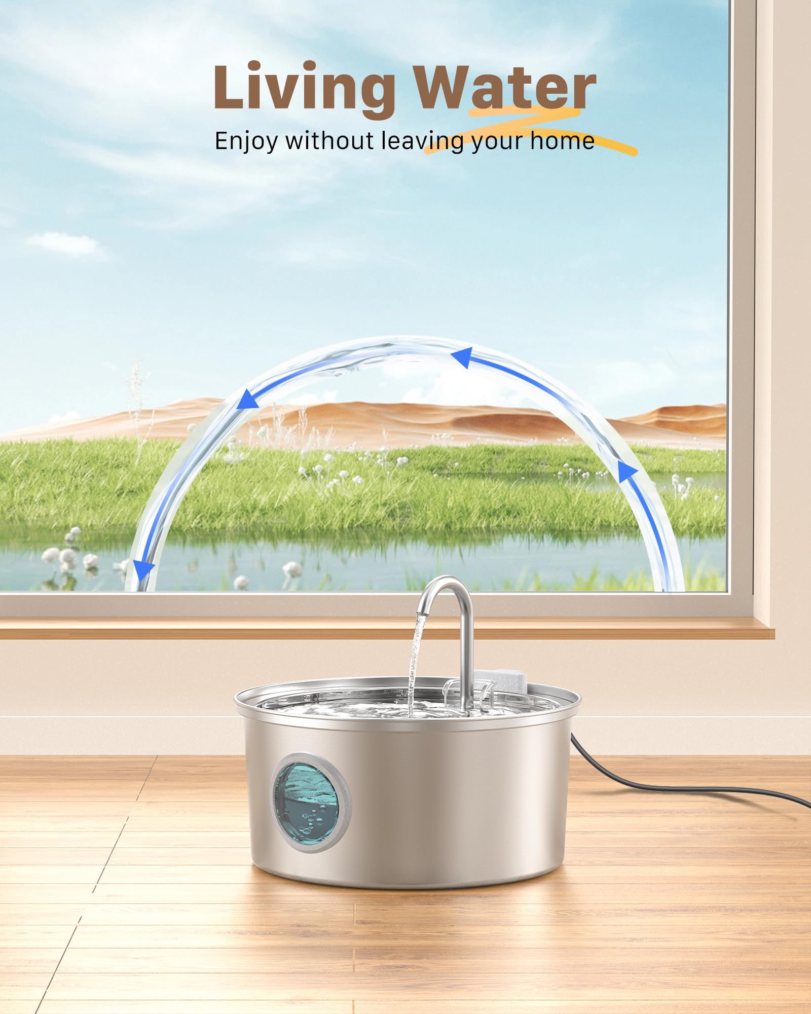 GIOTOHUN 4-stage filtration system keeps water fresh and clean