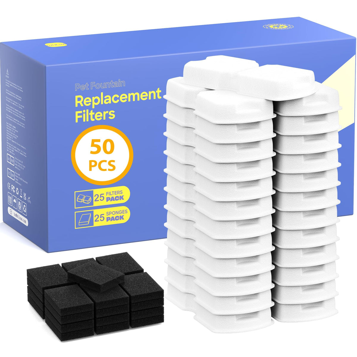 GIOTOHUN activated carbon filter close-up improves water purity for pets