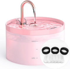 GIOTOHUN cat fountain pink design provides clean, fresh water for cats