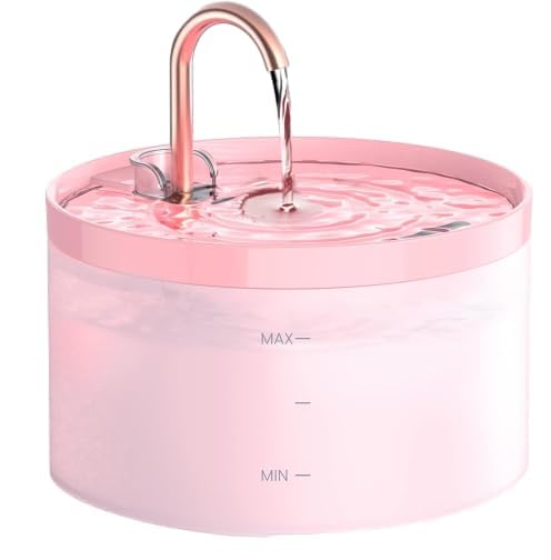 GIOTOHUN pink cat water fountain 2L for easy daily hydration.