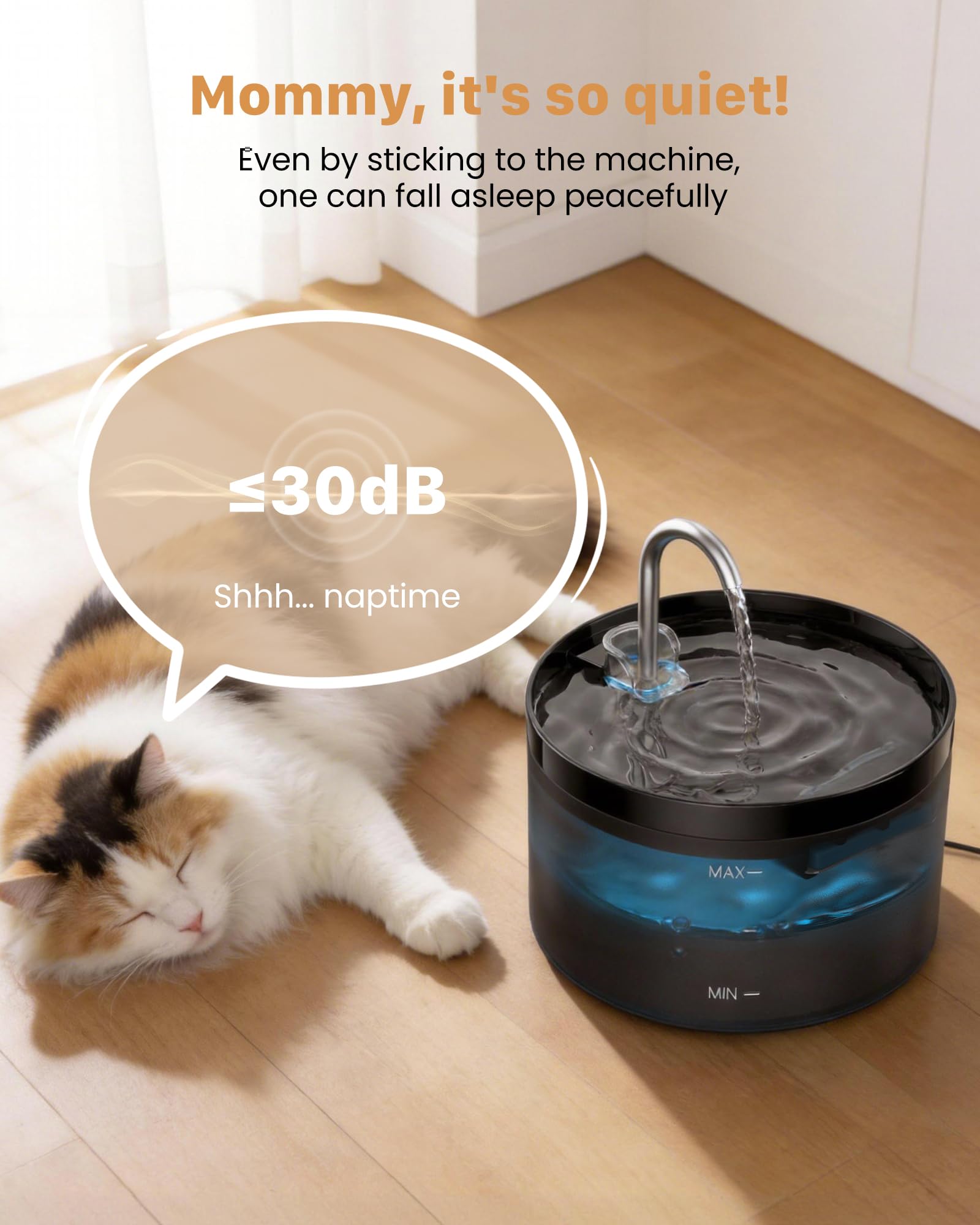 GIOTOHUN ultra-quiet pump keeps pets drinking quietly