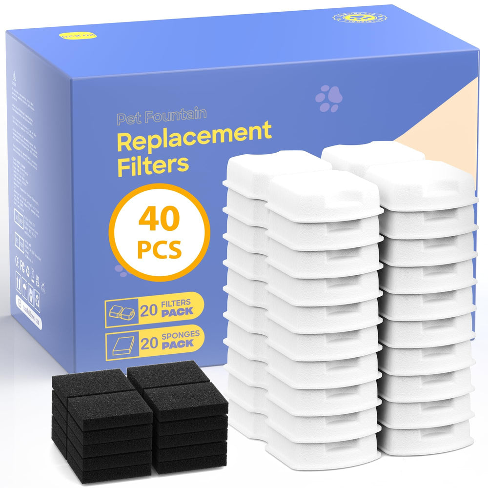GIOTOHUN filter kit with carbon and foam for cleaner pet water.