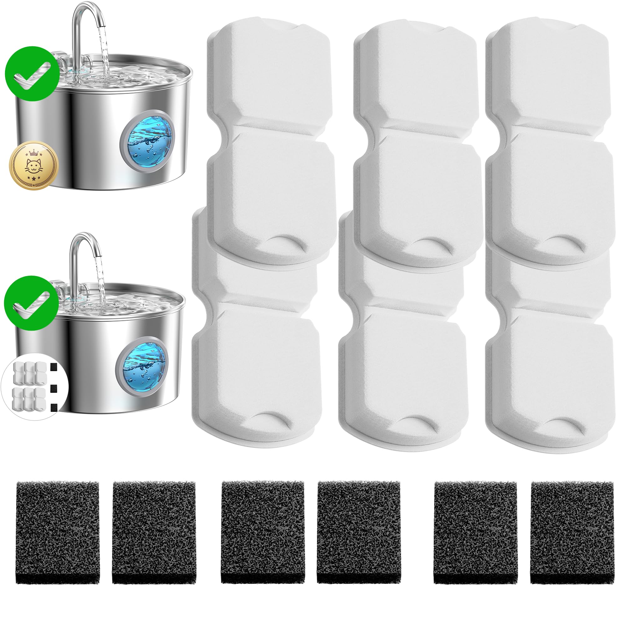 GIOTOHUN S11 cat fountain filter set for clean, fresh-tasting water.