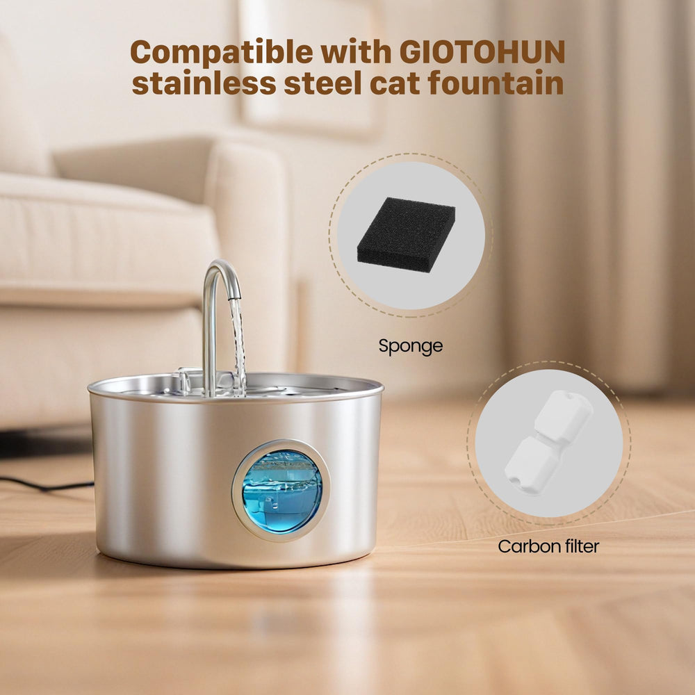 GIOTOHUN sponge filter packaging highlights filtration components