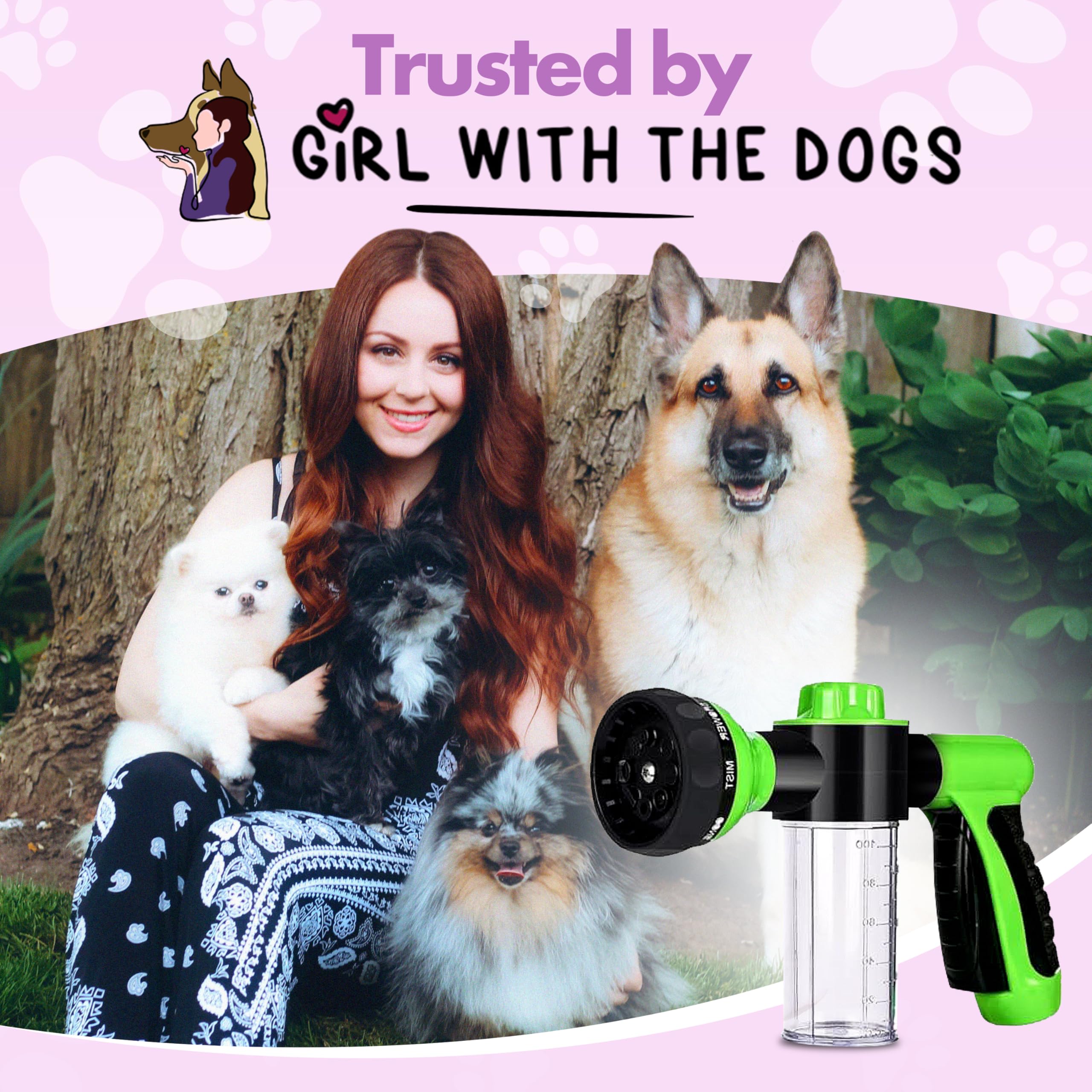 Girl With The Dogs dog bath time ease setup image.