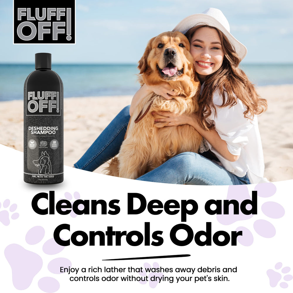 Fluff Off nourishing coat with Omega 3 & 6 and Vitamin E.