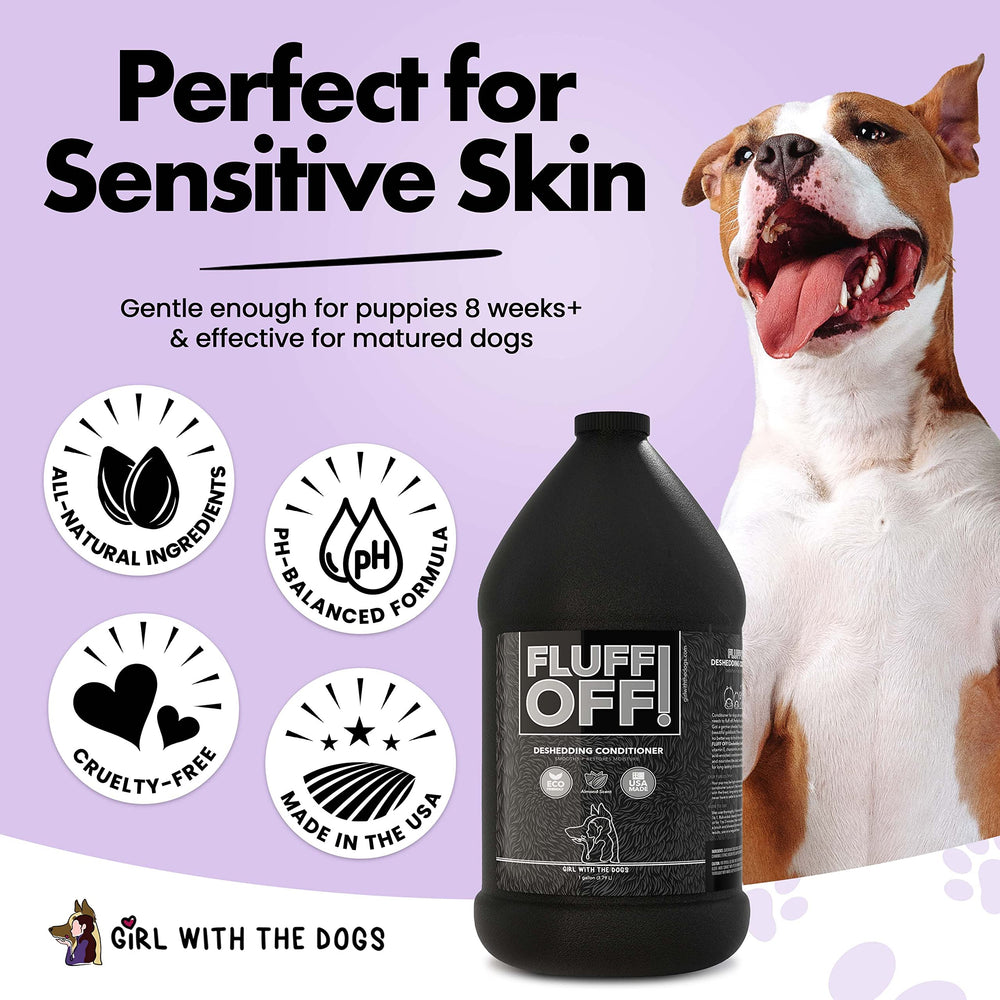 Girl With The Dogs Fluff Off pets-dog-cat—multispecies care in one bottle.