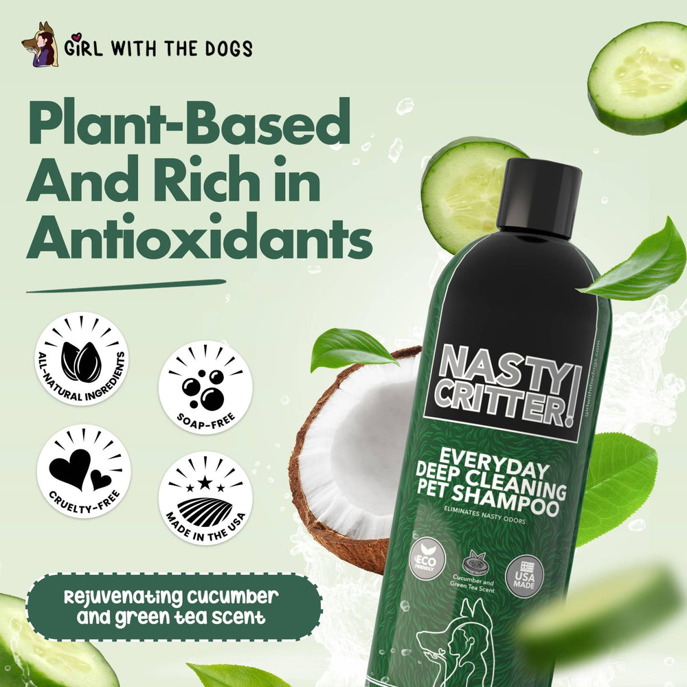 Girl With The Dogs NASTY CRITTER coat care supports daily grooming and manageable fur.