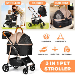 Gisaryc stroller side view showing roomy interior and easy access