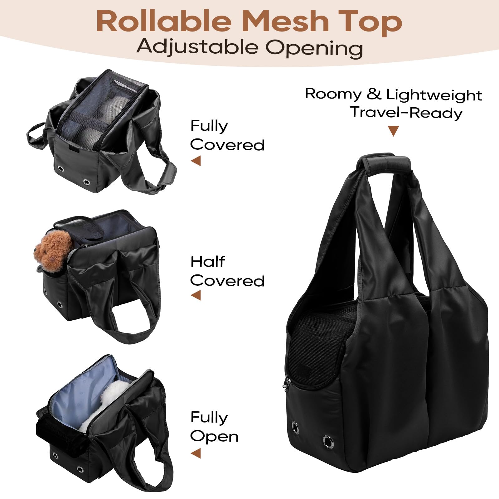 Gisaryc dog purse carrier foldable design for easy storage