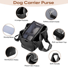 Gisaryc dog purse carrier safety hook secures the pet safely