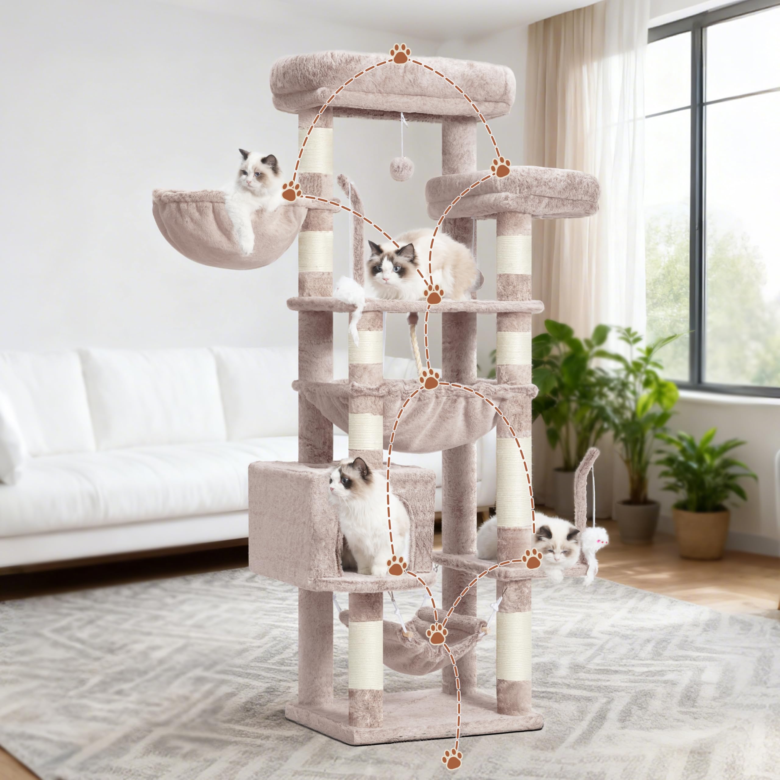 Gitelsnour cat tree anti-tip kit for stable setup