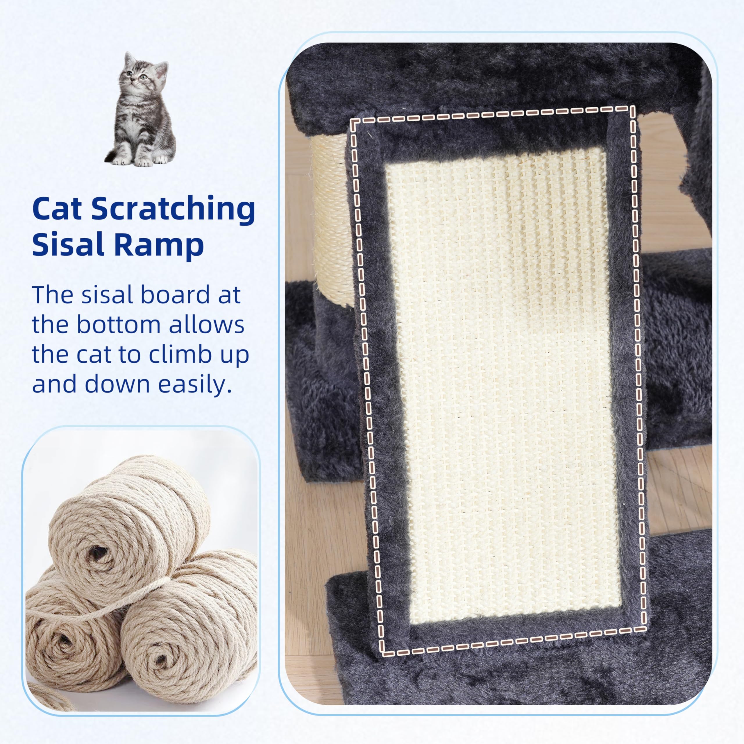 Gitelsnour cat tree anti-tip base for wall mounting.