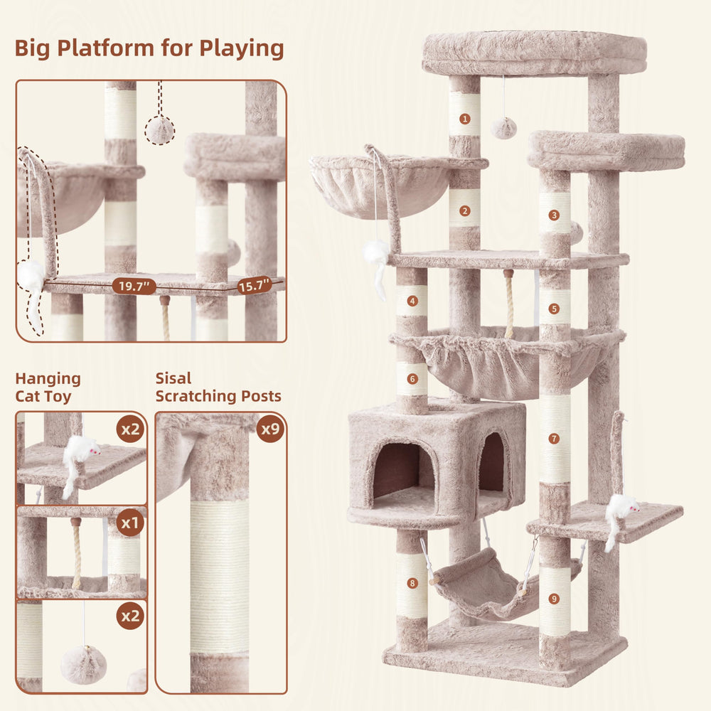 Gitelsnour cat condo and sisal posts for scratching and privacy