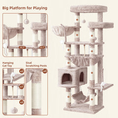Gitelsnour cat condo and sisal posts for scratching and privacy